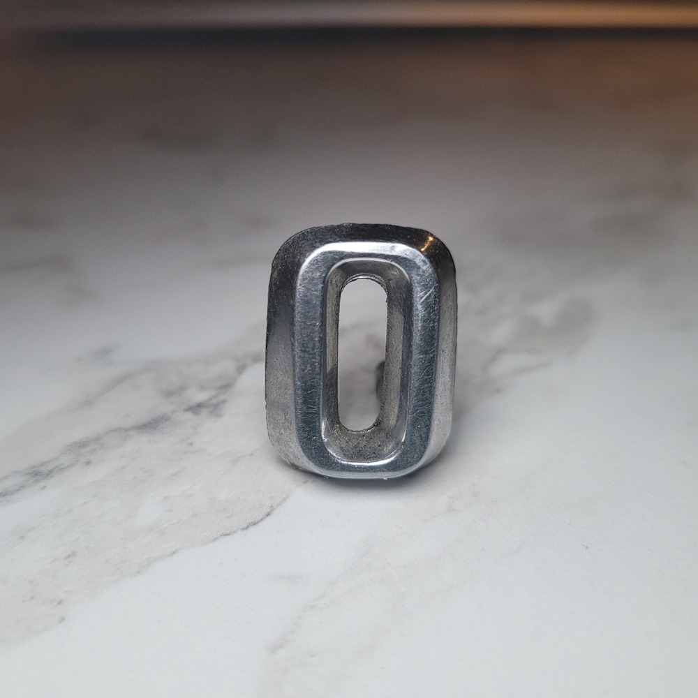 Metal O Emblem Letter 97-3 BLC Silver Chrome Finish Replacement Badge